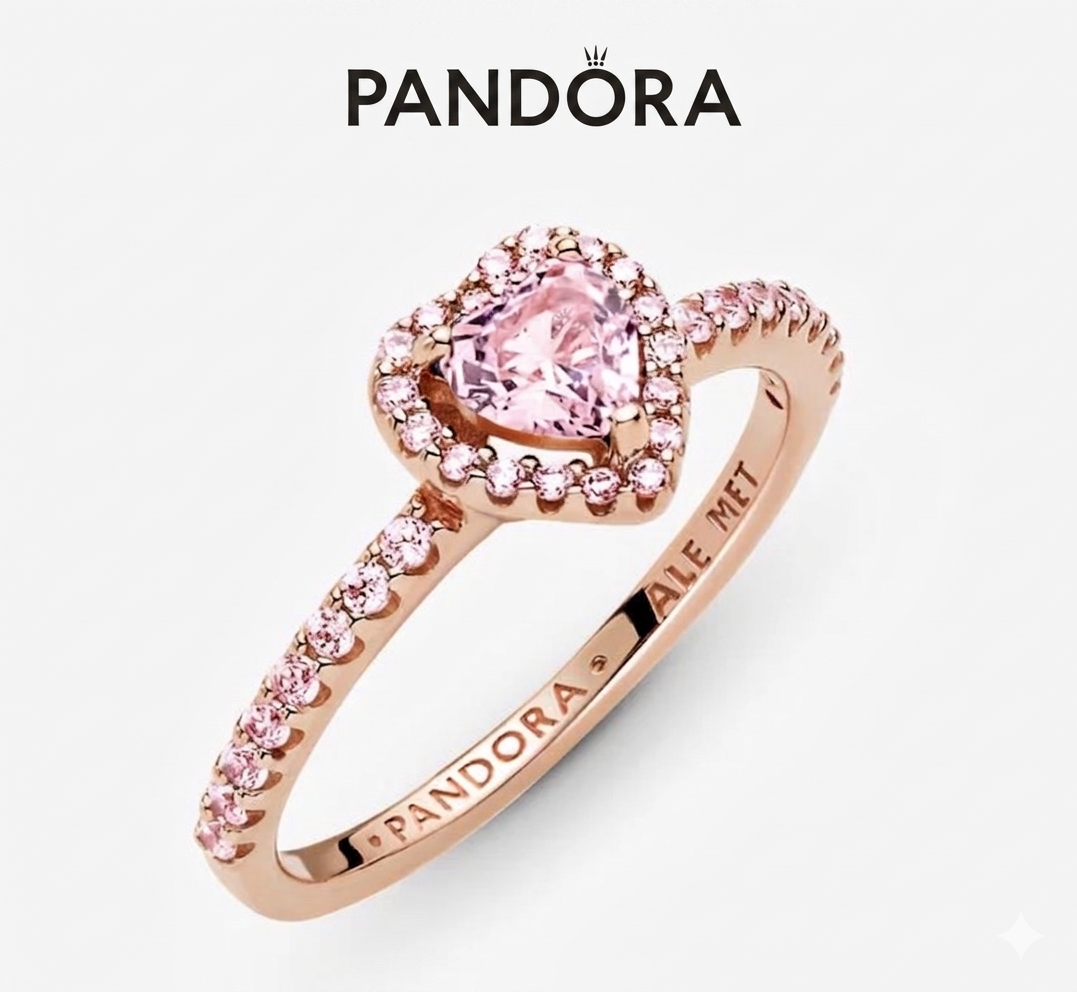 Anillo De promesa💗 | crystal Heart + caja gratis🌸✨