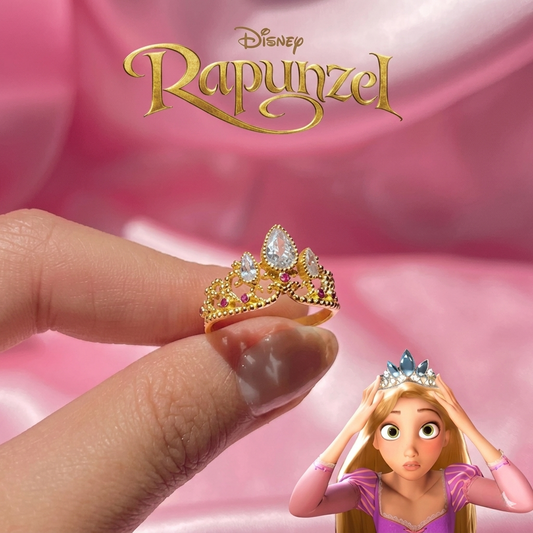 Anillo Corona Princesa Rapunzel🌸👑
