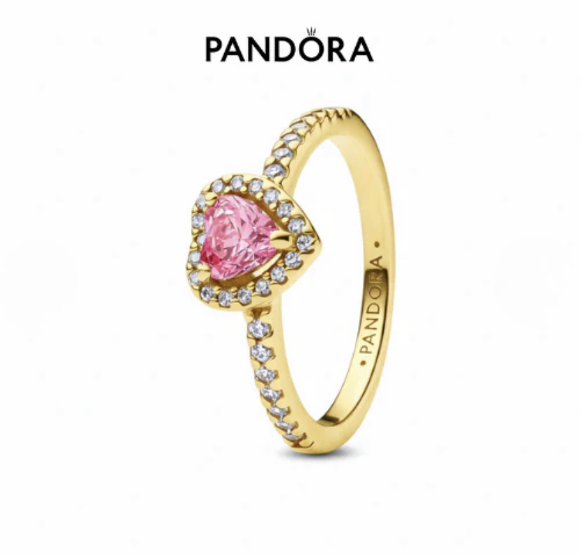 Anillo De promesa💗 | crystal Heart + caja gratis🌸✨