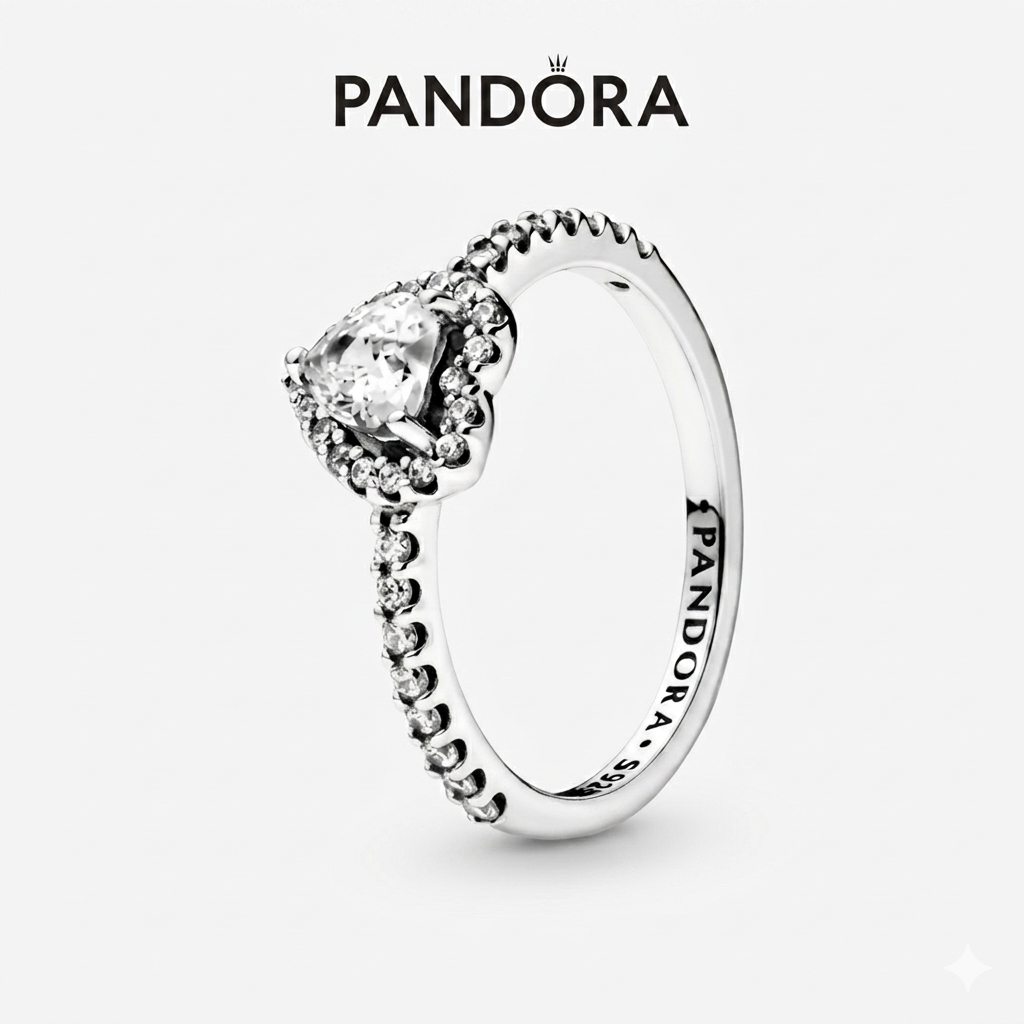 Anillo De promesa💗 | crystal Heart + caja gratis🌸✨